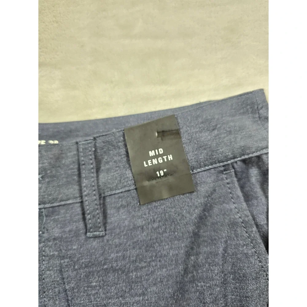 RVCA Hybrid Shorts Mens 28 Blue Cotton Stretch Walkshorts Back In Hybrid NEW